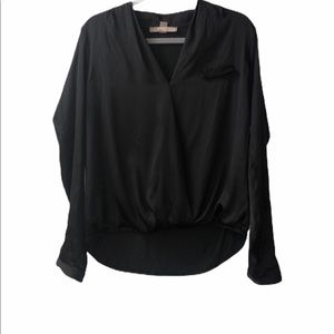Forever 21 Black Long Sleeve Blouse Top
